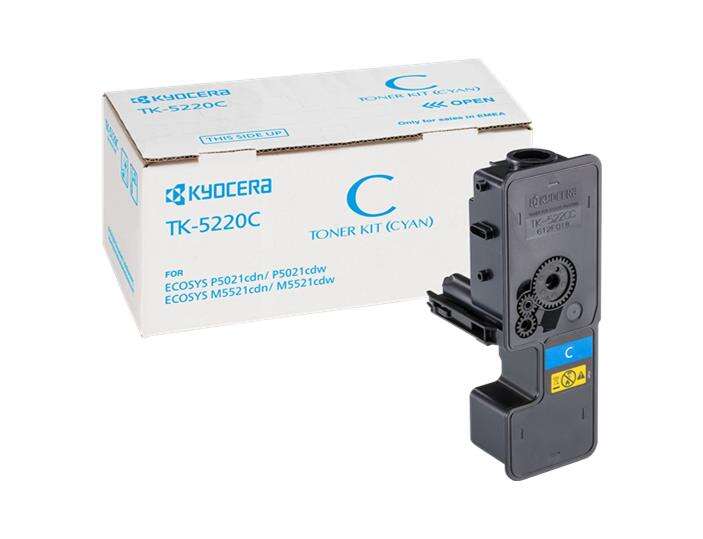 Kyocera TK5220 Cyan Cartucho de Toner Original - Reemplaza 1T02R9CNL1/TK5220C